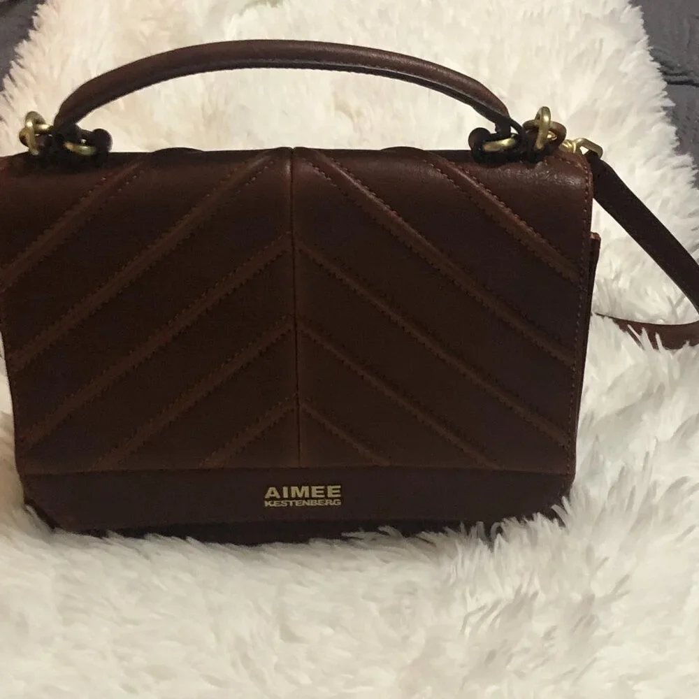 - Aimee Kestenberg - Expandable Leather Crossbody - Great Condition - Dust - Picture 3 of 9